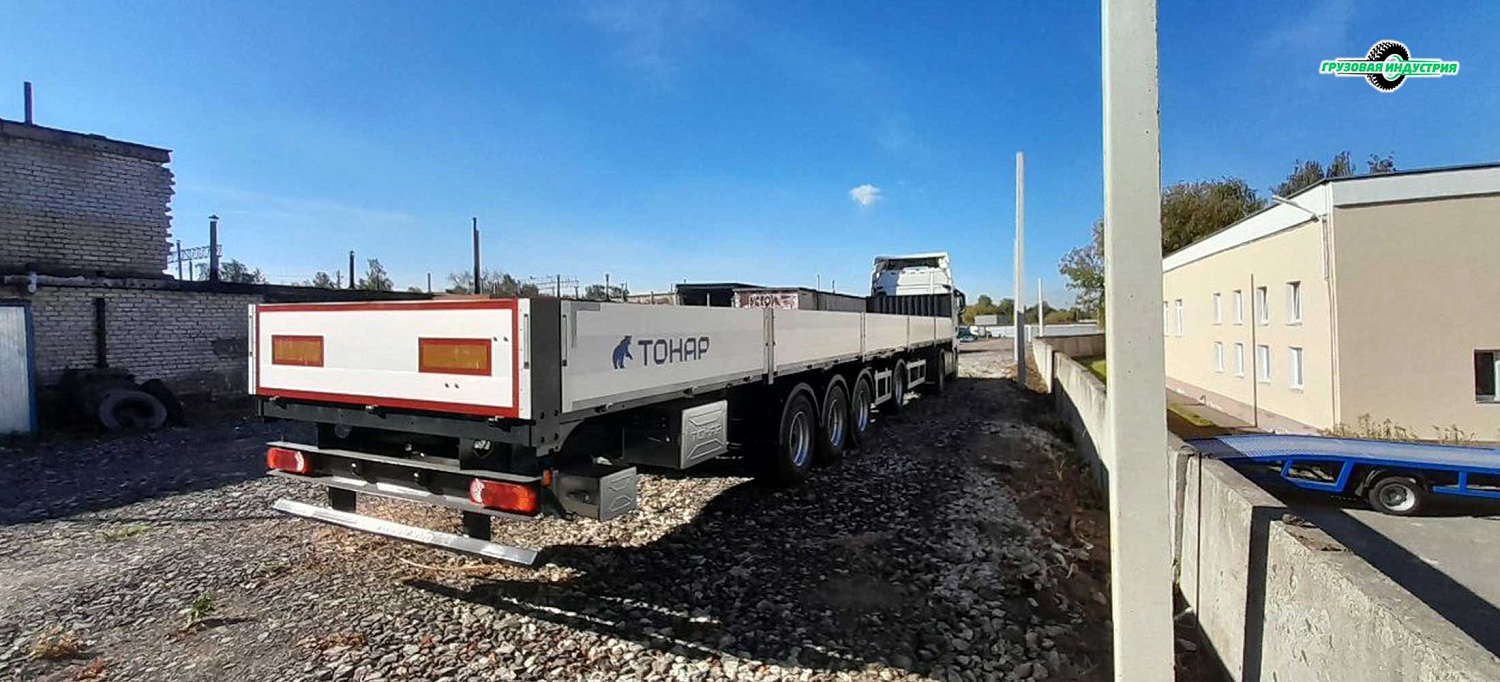 Отгрузка полуприцепа бортовая платформа Тонар B4-16VK в Ижевск
