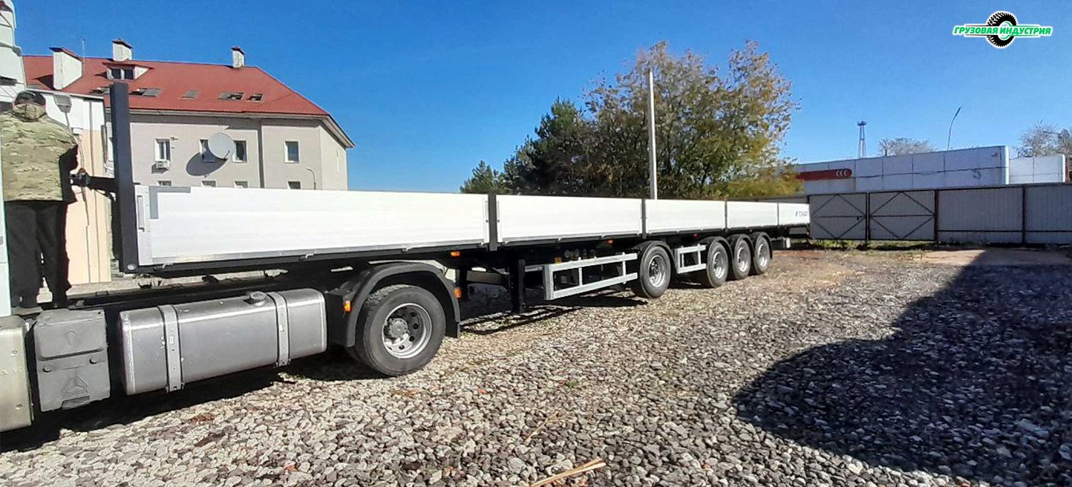 Отгрузка полуприцепа бортовая платформа Тонар B4-16VK в Ижевск