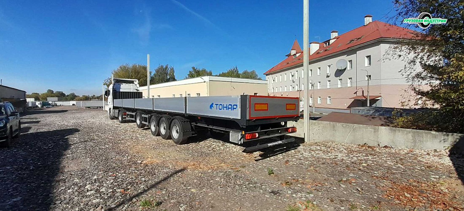 Отгрузка полуприцепа бортовая платформа Тонар B4-16VK в Ижевск